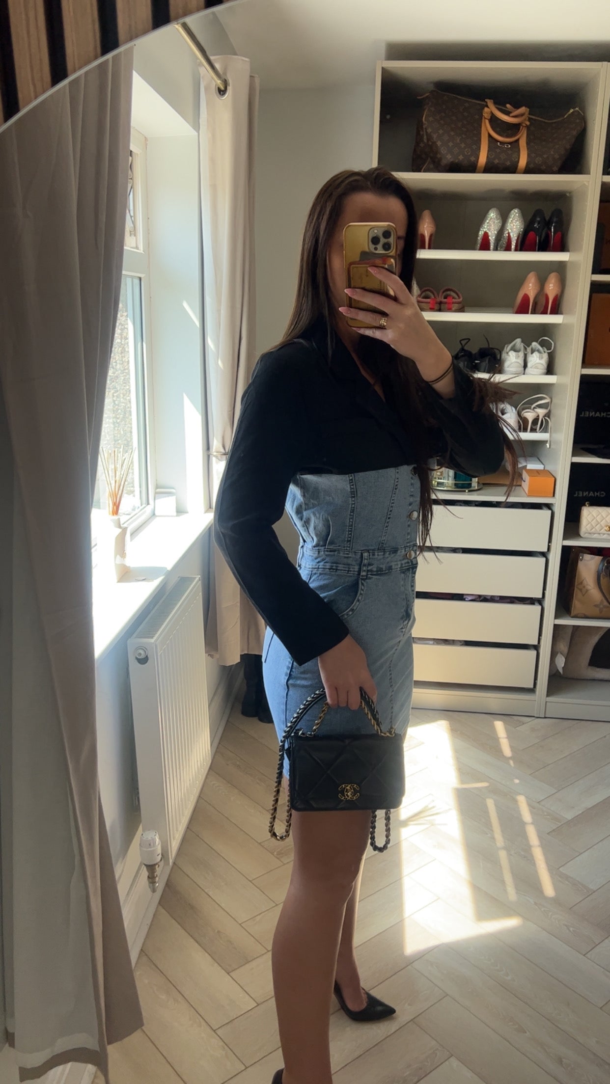 Black Blazer Denim Dress