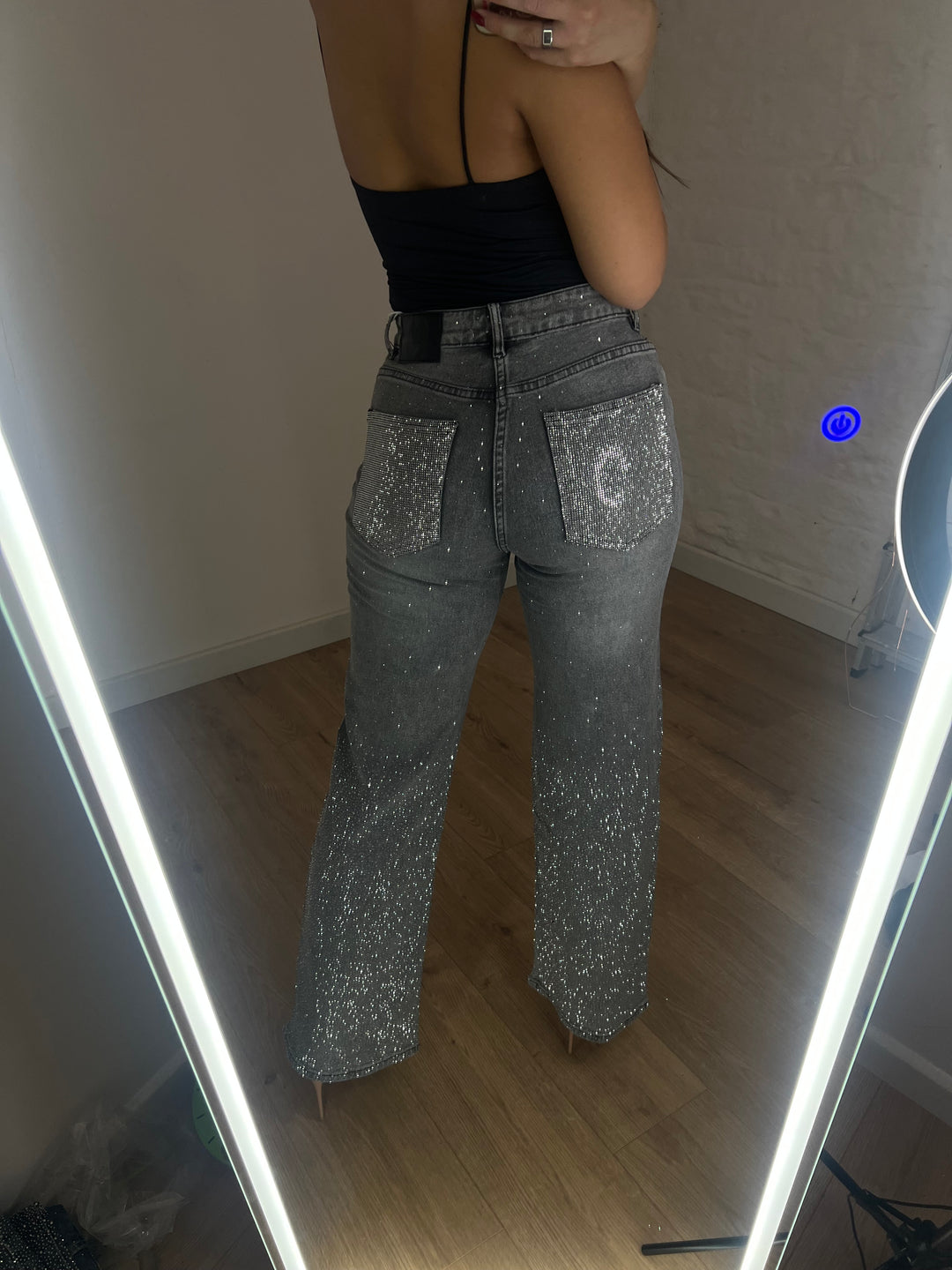 Double Diamanté Pocket Ombré Jeans