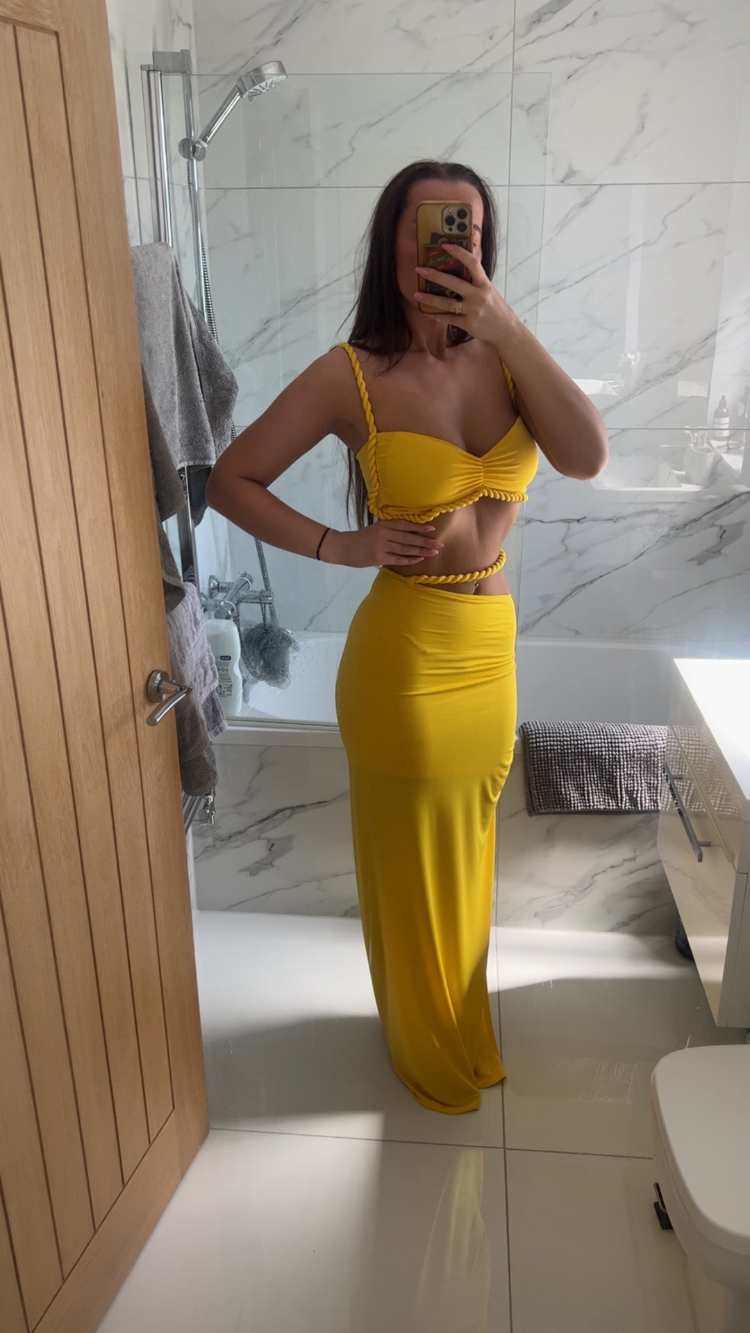 Rope Detail Ruched Two Piece Sets