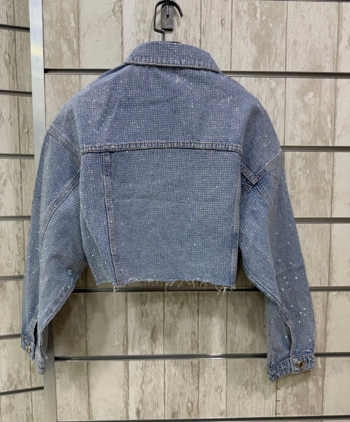 Rainbow Diamanté Denim Jacket