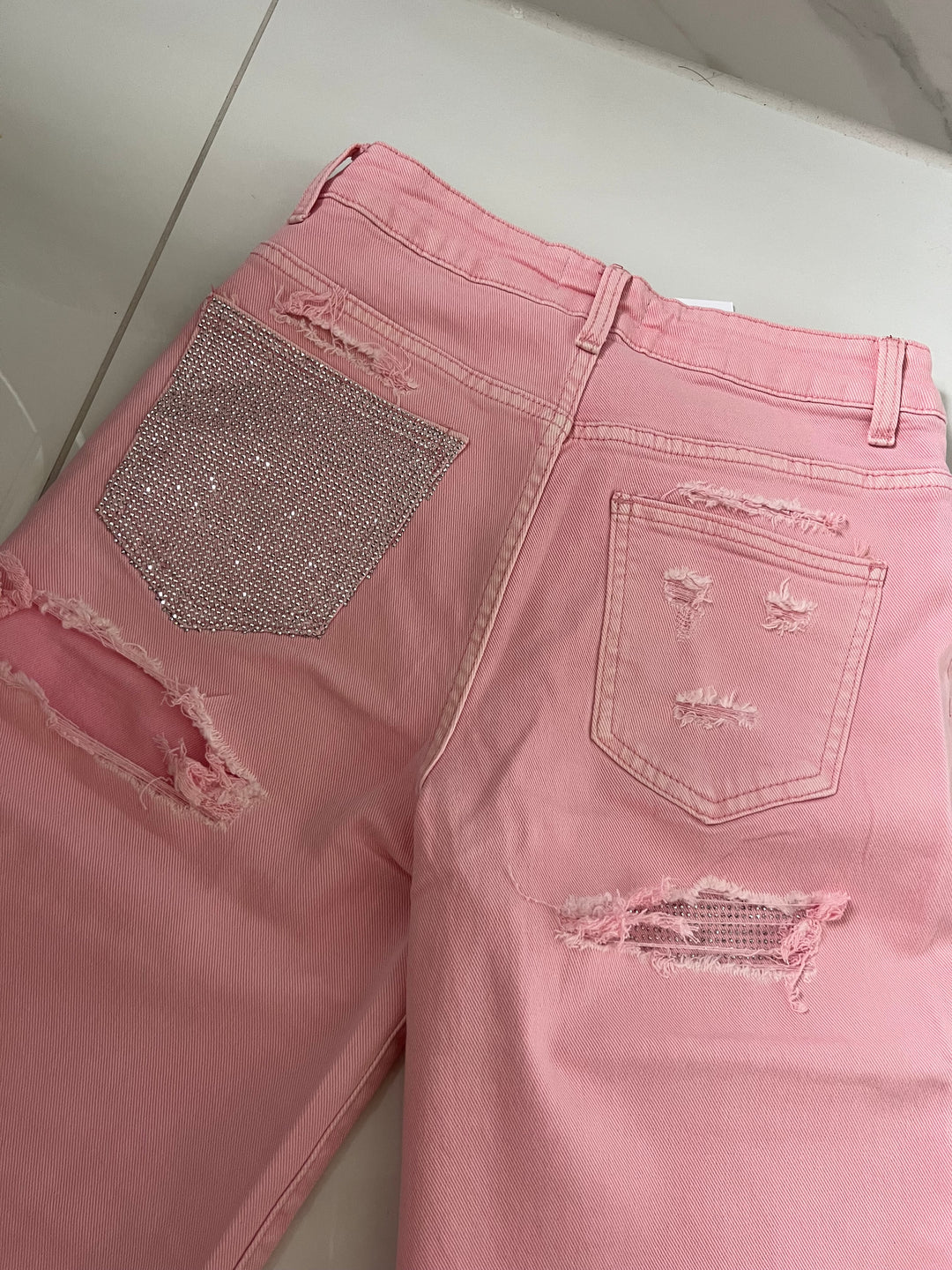 Party In The Back Jeans (Pink/Silver)