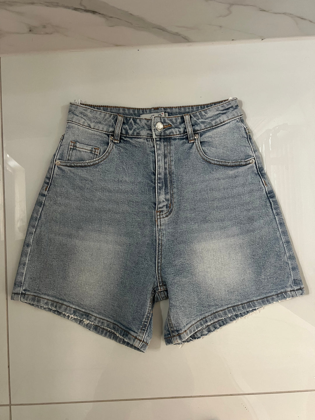 Rainbow Diamanté Pocket Extra Length Shorts